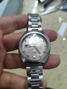 SEIKO 6119 - 8273 AUTOMATIC men's Wristwatch day/date silver Dial -Work - Picture 1 of 6
