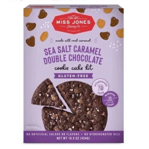 Miss Jones Gluten Free Sea Salt Caramel Double Chocolate Chip Cookie Mix 16oz - Picture 1 of 3
