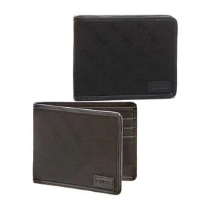 Guess Dan Logo Flat Billfold Leather In Black Size UK 6 - 12 - Picture 1 of 5