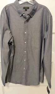 Neu mit Etikett $ 49 Club Room langärmliges Herrenhemd Größe XL frisch indigo Oxford Baumwolle - Bild 1 von 7