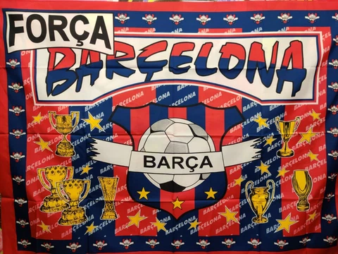 Barcelona FC Barca Spain Soccer Big Fans Flag Size: 132 x 97 cm Cover