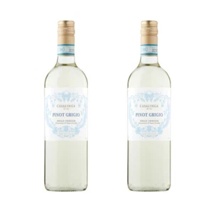 Casalinga Pinot Grigio DOC 11% ABV Vegan White Wine 2 x 75cl – Crisp & Fruity - Picture 1 of 3