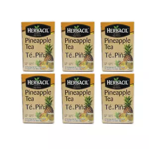 Herbacil Natural Herbal Pineapple Tea. With Vitamin C. 1.76oz 25 Bags. Pack of 6 - Picture 1 of 7