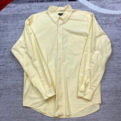 Camisa J Crew Oarsman Oxford Botón Grande Amarilla Exterior Vestido Formal Para Hombre Años 90 Foto 1 de 4
