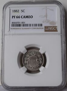 1882 Shield Nickel "NGC PF66 Cameo" *Free S/H After 1st Item*