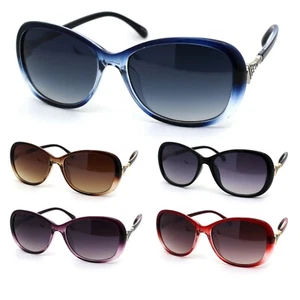 Womens Jewel Arm Luxury Designer Oval Butterfly Sunglasses - Picture 1 of 20