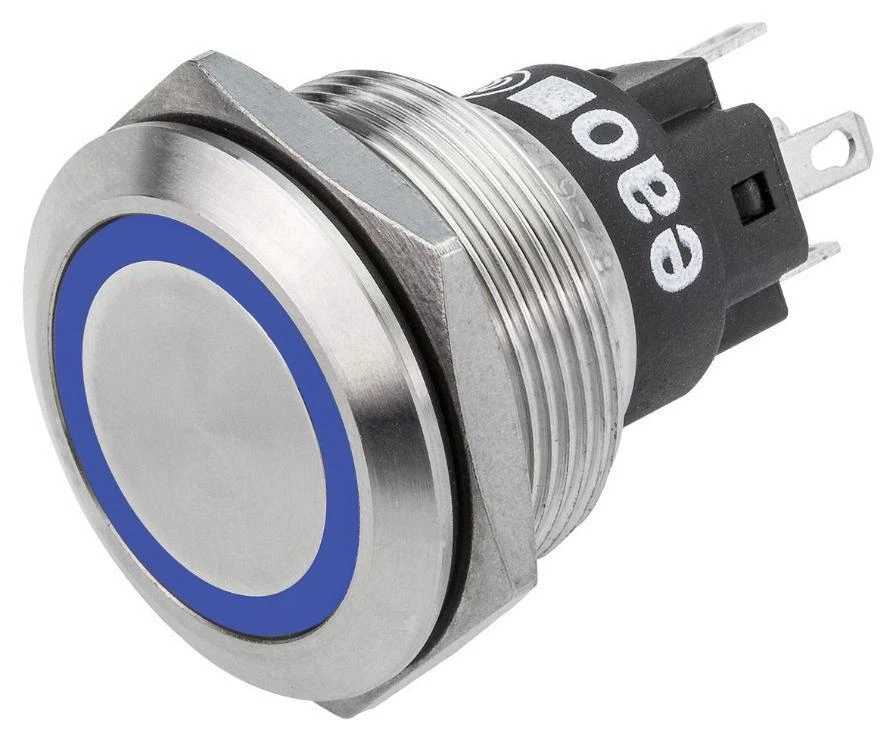 Vandal Resistant Push Button Switch SPDT Momentary 24V DC Blue 22mm 82-6151.1124 - Image 1 of 1