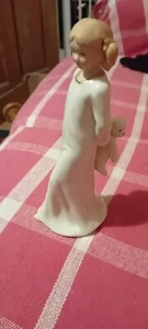 Vintage SBL figure Of A Girl Carrying A Teddy - Picture 1 of 2