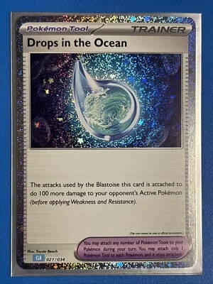 Drops in the Ocean 021/034 Trading Card Game Classic Holo NM + Card Saver - Image 1 of 2