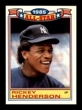 1986 Topps Glossy All-Stars Rickey Henderson #7 New York Yankees