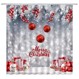 Cortina de ducha navideña para decoración de cuartos de baño - Bild 1 von 3