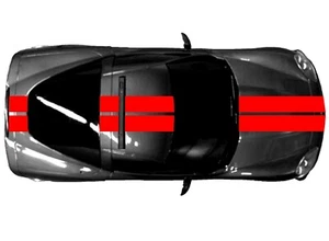 NEW 9" Double RACING STRIPES also in Carbon Fiber Vinyl (Fits Chevy CORVETTE C5) - Foto 1 di 17