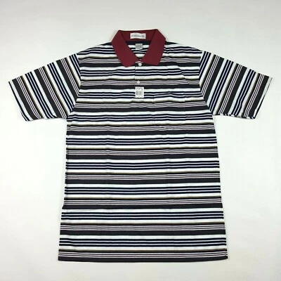 Y2K Striped Skater Men's Size Large Grunge Vintage Golf Tennis Polo Shirt 90s - Image 1 of 4