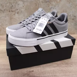 Adidas Shoes Sneakers Mens Size 11.5 Gray Low Top Lace Up Daily 4.0 Casual NIB - Picture 1 of 13