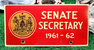 🇺🇸 - MAINE - 1961 SECRETARIO DEL SENADO emisión matrícula - oficial y rara - Imagen 1 de 3