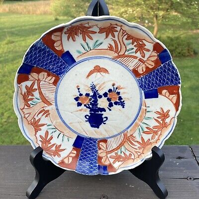 Antique Japanese Imari Meiji Hand Painted Porcelain Charger~Dish~Plate Nice • 62.78$