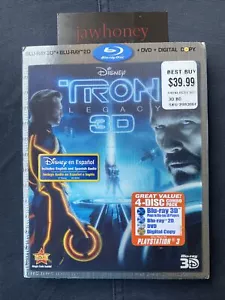 "TRON LEGACY" 2010 Four-Disc Combo: Blu-ray 3D / Blu-ray / DVD + Digital Copy 📀 - Picture 1 of 2