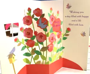 Hallmark Fold Out DAUGHTER Birthday Card, A Very Unique Keepsake card! 42J - Picture 1 of 5