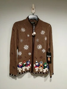 Designers Originals Studio Joy Damen Größe S Weihnachten hässlich Cappuccino Pullover - Bild 1 von 12