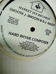Smooth J. Smooth & D.J. Nasty  Hard Rhyme Composer VG+ 12inch Vinyl 1990  - Picture 1 of 7