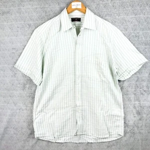 Bande Original 88 Collect Chemise Homme 41/42 Blanc Verte Rayée Classique Bouton - Imagen 1 de 8