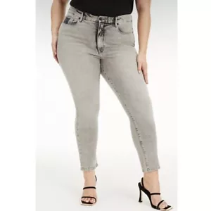 Good American Good Classic skinnyish size 18 distressed black gap proof waist - Picture 1 of 8