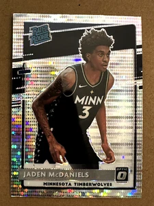 Jaden McDaniels 2020-21 Donruss Optic #178 Silver Pulsar Rated Rookies NM - Picture 1 of 2