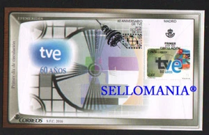 2016 FDC SPD 60 ANNIVESARY SPANISH TELEVISION 60 ANIVERSARIO TVE 5098 TC20459 - Imagen 1 de 1