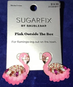 sugarfix by baublebar earrings pink outside the box “For Flamingo-ing Out - Picture 1 of 4