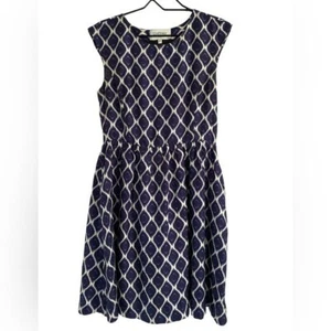 Elizabeth McKay New York Silk Fit and Flare Ikat Pattern Dress - size 6 - Picture 1 of 12
