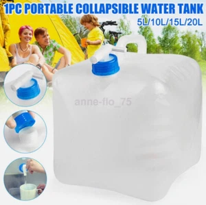5-20L Collapsible Water Container with Spigot Folding Storage Carrier Camping - Picture 1 of 16