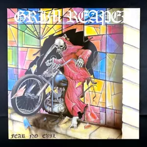 Grim Reaper Fear No Evil vinyl record LP 12" album Original UK Press, NM M- - Imagen 1 de 6