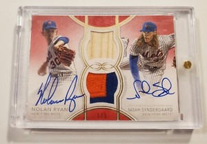2018 Topps Definitive Dual Auto Relic 1/1 Nolan Ryan & Noah Syndergaard🔥🔥