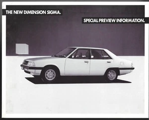 Mitsubishi Sigma Standard 1982 Australian Market Preview Foldout Brochure Galant - Picture 1 of 1