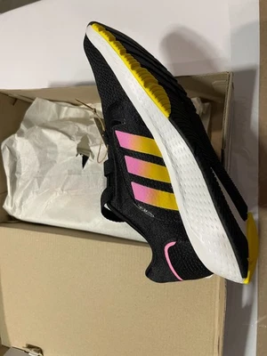 6.5 M Adidas Women's Edge Lux 5 Running Sneakers Black/Beam Pink/Beam Yellow - Image 1 of 4
