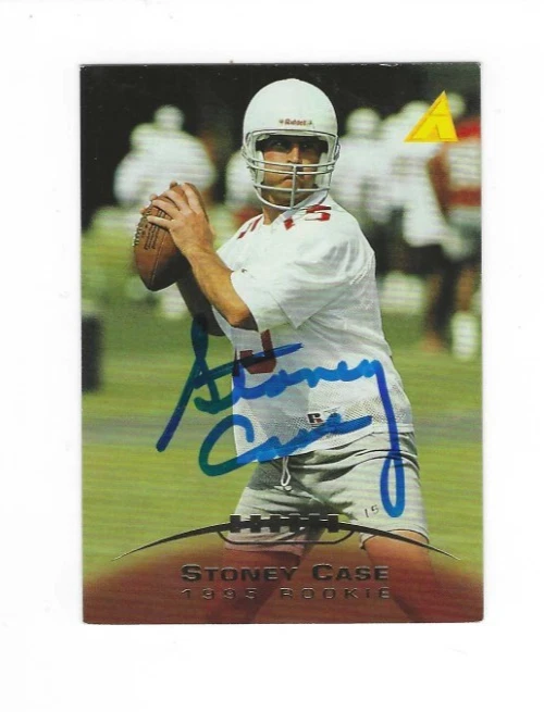 Autographed STONEY CASE Arizona Cardinals 1995 Pinnacle Football Card #220 w/COA - Image 1 of 1