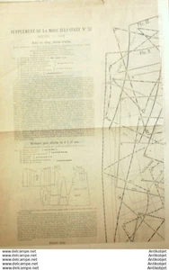 La Mode illustree 1891 # 38 & son Patron with Pattern - Imagen 1 de 4