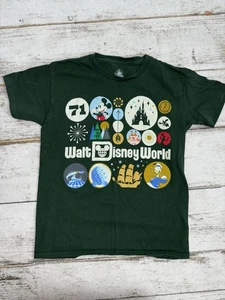 Camiseta Gráfica Niños Parques Disney Walt Disney World Mediana Verde Fotos con Castillo - Imagen 1 de 4