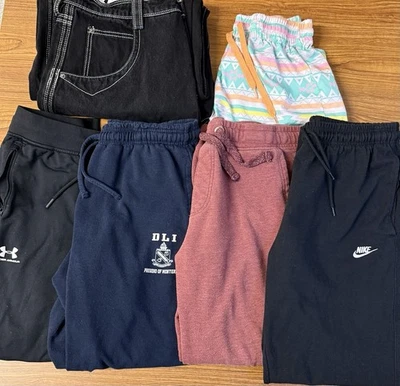 Lot of 6 Mens Medium Joggers, Sweatpants, Jeans, Shorts. Y2K 90s Bundle - Image 1 of 4