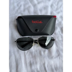 Bolle Columbus 11796 AL Silver Aviator Sunglasses w/ Bolle Case - Picture 1 of 7