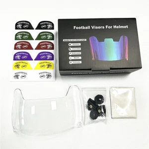 Visiera casco calcio con clip scudo occhiello accessori casco calcio scatola colori - Foto 1 di 14