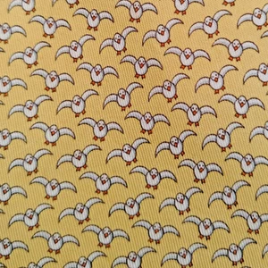 Hermes Paris 5192 IA Silk Designer Necktie Whimsical Seagull Pattern Luxury Tie - Picture 1 of 15