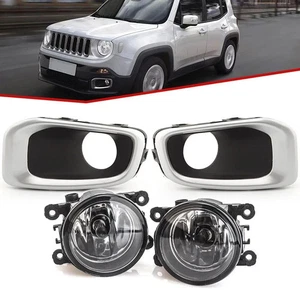For 2015-18 Jeep Renegade Fog Light Driving Lamp Chrome Cover Bezel W/Blubs Kit - Bild 1 von 14