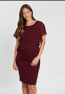 Nuevo Vestido de Enfermería de Maternidad Jersey Premium Borgoña Seraphine Talla 12 Nuevo con Etiquetas - Imagen 1 de 21