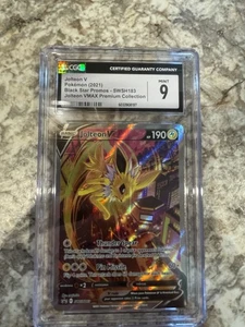 Jolteon v SWSH183 Pokémon TCG Sword & Shield Holo Black Star Promo Card PSA 9 - Picture 1 of 1