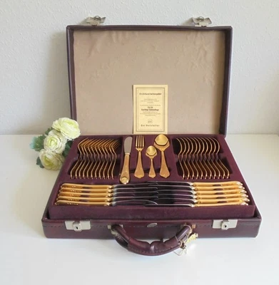 Olympia Besteckset, 70-tlg.❤ 23/24 Karat hartvergoldet Besteck Solingen Rarität - Bild 1 von 4