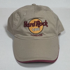 Hard Rock Cafe London Khaki Hat All is One Hook & Loop Strap - Picture 1 of 11