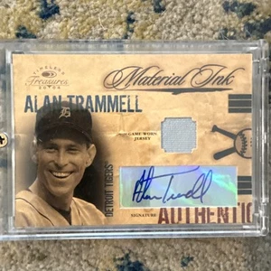 2004 Donruss Timeless Treasures ALAN TRAMMELL Material Ink Jersey Auto 54/100 - Picture 1 of 2