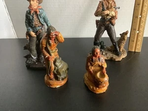 Lot Of 4Figures Native American Indian Cowboy - Picture 1 of 4