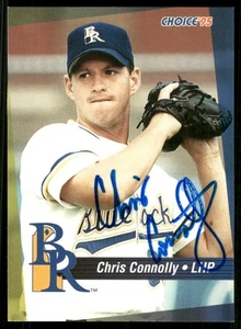 Tarjeta autografiada por Chris Connolly 1995 Wilmington Blue Rocks auto real - Imagen 1 de 1